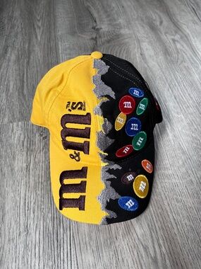 Vintage Rare M&M Ernie Irvan Nascar Racing Chocolate Candy Promo Hat Snapback